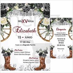 Imagen de Invitaciones XV Años Negras