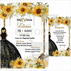 Invitaciones XV Años Girasoles - comprar en línea