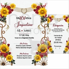 Invitaciones XV Años Girasoles en internet