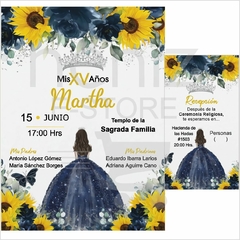 Invitaciones XV Años Girasoles - Neniz E-store