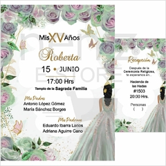 Imagen de Invitaciones XV Años Verde