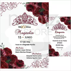 Imagen de Invitaciones XV Años Rojo