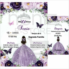 Invitaciones XV Años Moradas - tienda en línea
