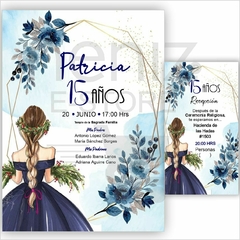 Imagen de Invitaciones XV Años Azul Rey