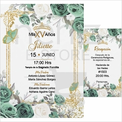 Invitaciones XV Años Verde - Neniz E-store
