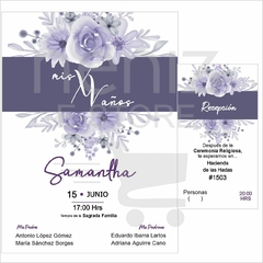 Invitaciones XV Años Floral - Neniz E-store