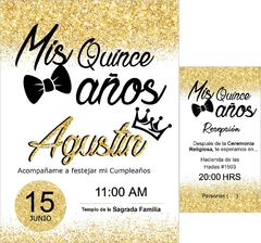 Invitaciones XV Años Hombre Clásicas en internet