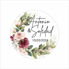 Etiqueta circular BODA - Neniz E-store