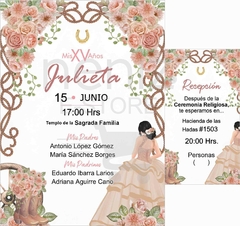 Invitaciones XV Años Vaqueras Rosa Camote en internet