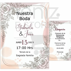 Invitaciones Boda Color Rosa