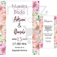 Imagen de Invitaciones Boda Color Rosa Fuerte