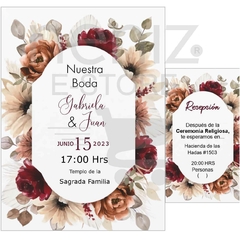 Invitaciones Boda Color Terracota - Neniz E-store