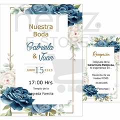 Invitaciones Boda Color Azul - comprar en línea