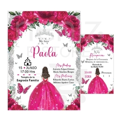 Invitaciones XV Años Fiusha / Bubambilia / Rosa Fuerte - Neniz E-store