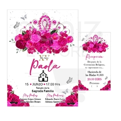 Invitaciones XV Años Fiusha / Bubambilia / Rosa Fuerte en internet
