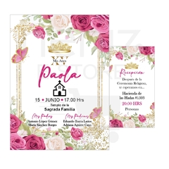 Invitaciones XV Años Fiusha / Bubambilia / Rosa Fuerte - tienda en línea