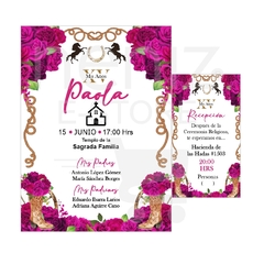Invitaciones XV Años Fiusha / Bubambilia / Rosa Fuerte en internet
