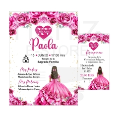 Invitaciones XV Años Fiusha / Bubambilia / Rosa Fuerte - Neniz E-store