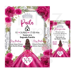 Imagen de Invitaciones XV Años Fiusha / Bubambilia / Rosa Fuerte