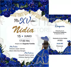 Invitaciones XV Años Vaqueras Azules - tienda en línea