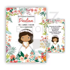 Invitaciones Primera Comunión Niña - Neniz E-store