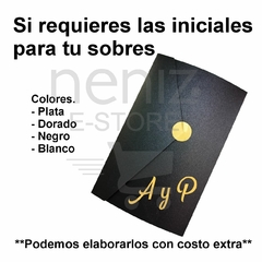 Sobres Para Invitaciones Negro - comprar en línea