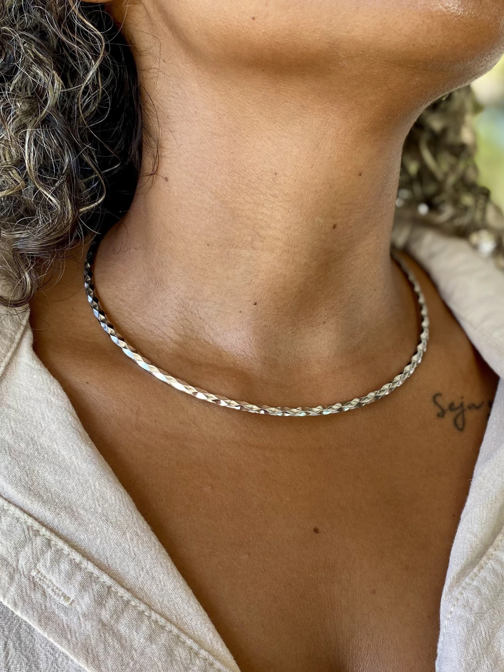 Choker detalhes aço