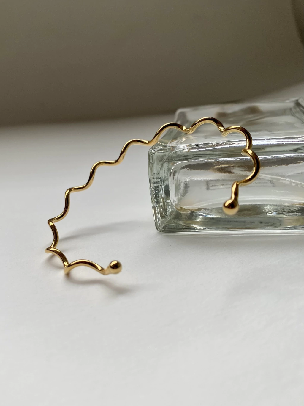 Bracelete espiral dourado