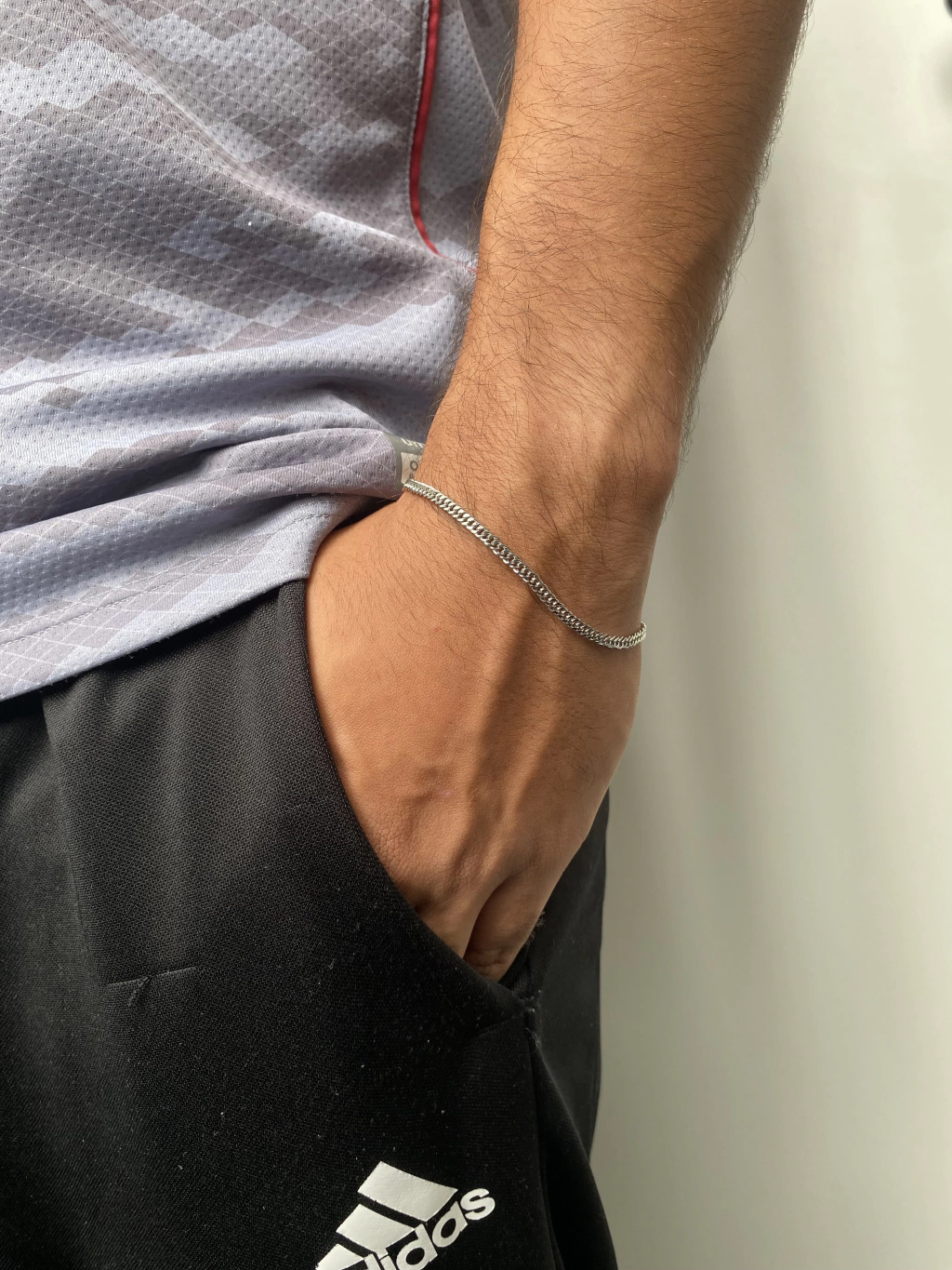 Pulseira masculina corrente fina