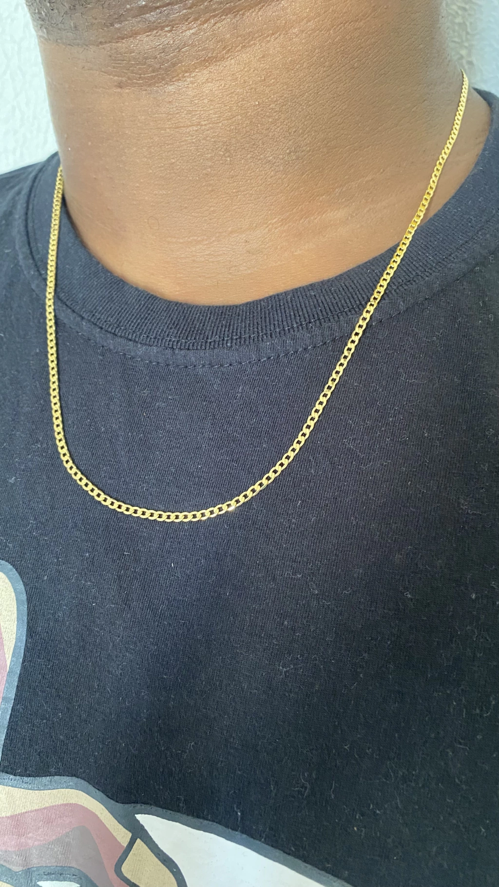 Cordão corrente média ouro