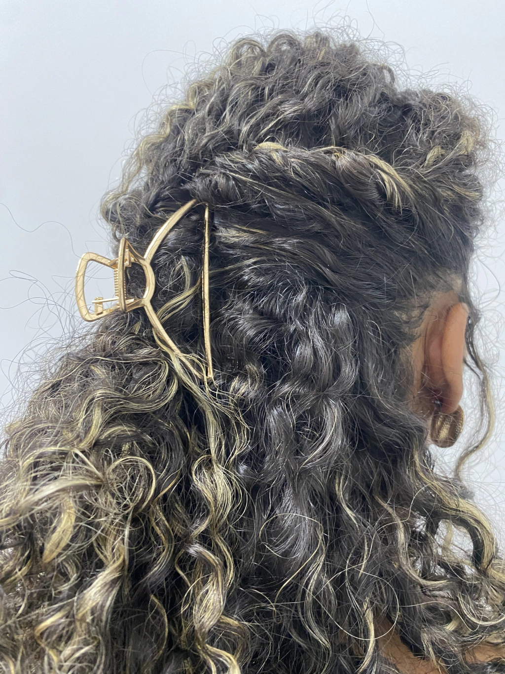 Presilha de cabelo meia lua grande