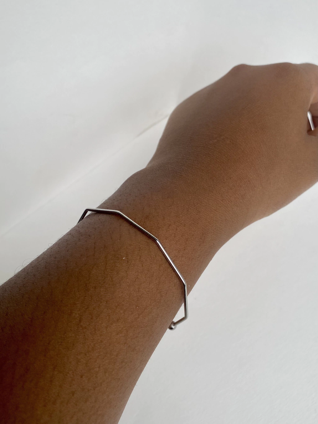 Bracelete geometrico aço