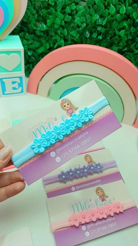 Faixinha Flor Prensada Unidade