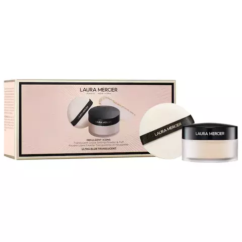 Laura Mercier Indulgent Icons Ultra-Blur Translucent Loose Setting Powder & Velour Puff Duo Gift Set *Preorder* - comprar en línea
