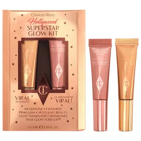 Charlotte Tilbury Mini Hollywood Superstar Beauty Highlighter Wand Duo Gift Set *Preorder* - comprar en línea