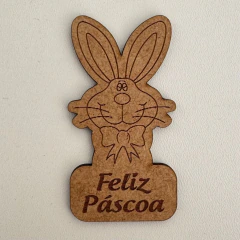 Kit Imãs de Geladeira Personalizados Coelho Páscoa em MDF | Lembrancinha Feliz Páscoa na internet