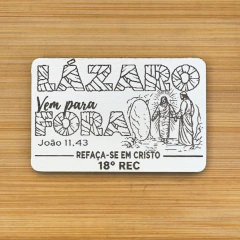 Kit Imãs de Geladeira Lázaro Vem Para Fora Personalizado MDF Religioso