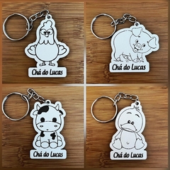 Chaveiros Fazendinha Animais para Lembrancinhas de Aniversário em MDF