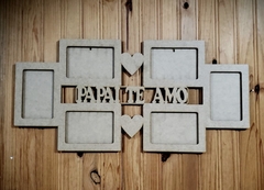 Quadro Porta-Retrato MOMENTOS em MDF Preto - 8 Fotos 10x15 cm | Decoração Personalizável - comprar online