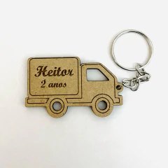 Kit Chaveiros MDF Caminhão - Lembrancinha de Aniversário