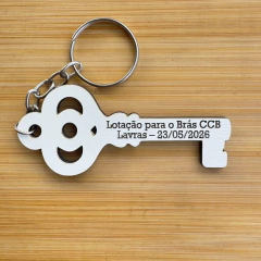 Kit Chaveiros - Chave Lembrança Imobiliaria Casa Nova Personalizada MDF Igreja CCB Evento Religioso