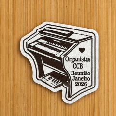 Kit de Imãs de Geladeira Organista CCB Piano Personalizado Reunião Música MDF