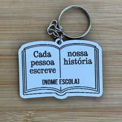 Kit Chaveiros Livro Educação MDF Personalizado Lembrancinha Escolar