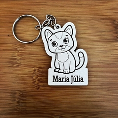 Chaveiros Gato para Lembrancinhas de Aniversário em MDF