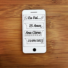 Imã de Geladeira Iphone para Lembrancinha de Aniversário em MDF