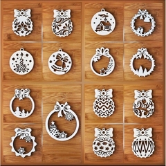 15 Enfeites Natalinos em MDF - Decoração Especial para sua Árvore de Natal!