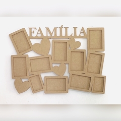Quadro Porta-Retratos em MDF - Família | Para 9 Fotos 10x15 + 2 Fotos 7,5x11,5 cm | Personalizável - comprar online