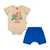 Conjunto Friends - Camel / Azul Cobalto