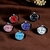 Relógio de dedo punk vintage mini pulseira elástica liga relógios casal anéi - ROSA DE SAROM