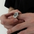 Relógio de dedo punk vintage mini pulseira elástica liga relógios casal anéi